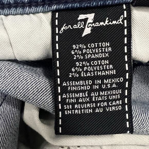 7 for All Mankind Austyn Jeans Relaxed Straight Leg Medium Blue Luxe Men’s 38 - Picture 7 of 7